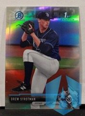 2017 1st Bowman Chrome Draft Drew Strotman #BDC-103 Refractor Tampa Bay Rays